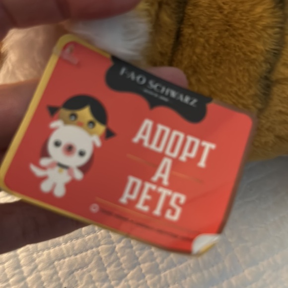 FAO Schwarz Adopt a Pet new plush tiger with vervet nose clean soft, very nice - Picture 4 of 15